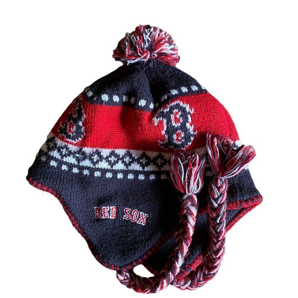 Unisex Boston Red Sox Knit Winter Hat Toboggan
